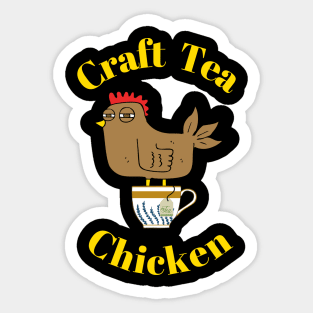 Craft Tea Chicken Sticker